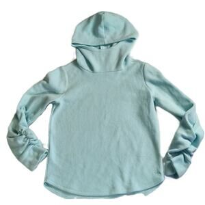 DSD Girls Pullover Long Sleeve Hoodie Causal Solid Light Blue Size Medium G001